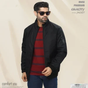 Premium Solid Jacket - Black