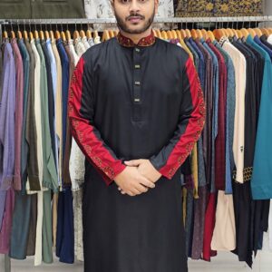 কন্ট্রাস্ট পাঞ্জাবি - কালো