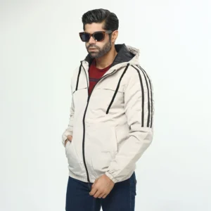 Twill Hoodie Jacket - OFF White