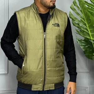 Sleeveless Jacket – Olive