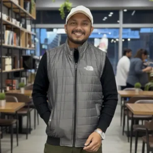 Sleeveless Jacket – Light Grey