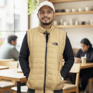 Sleeveless Jacket –Dark Biscu𝒊t (বিস্কিট)