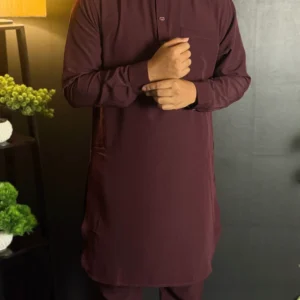 Solid Kabli Set - Dark Maroon