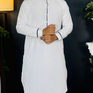 Contrast Kabli Set - White